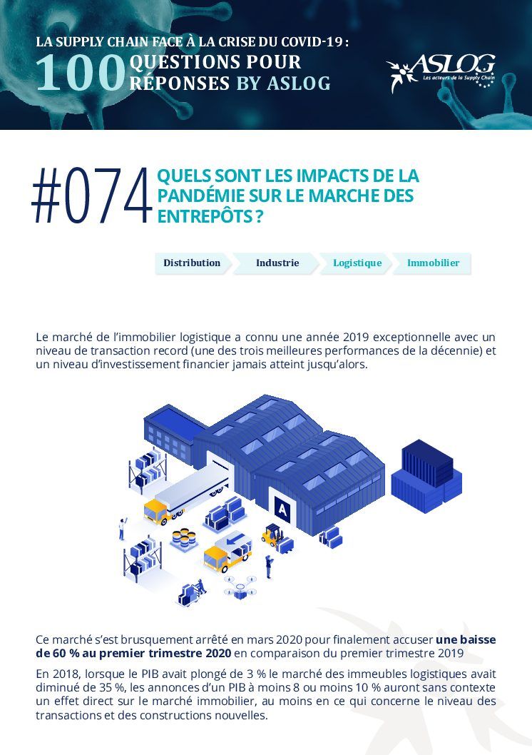 #074 Quels sont les impacts de la pandémie sur le marché des entrepôts ?