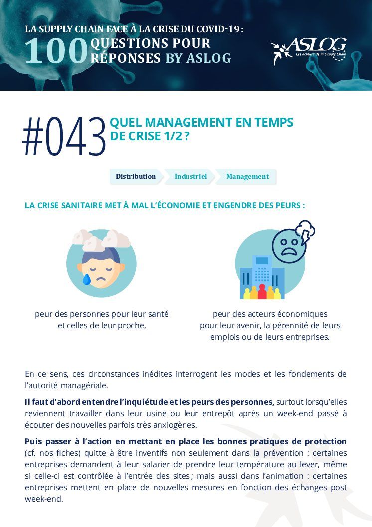 #043 QUEL MANAGEMENT EN TEMPS DE CRISE 1/2 ?