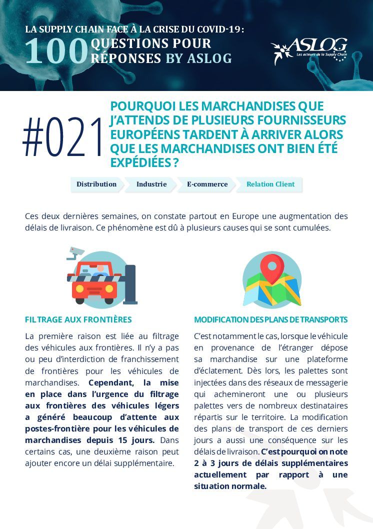 #021 POURQUOI LES MARCHANDISES QUE J’ATTENDS DE PLUSIEURS FOURNISSEURS EUROPÉENS TARDENT À ARRIVER ALORS QUE LES MARCHANDISES ONT BIEN ÉTÉ EXPÉDIÉES ?