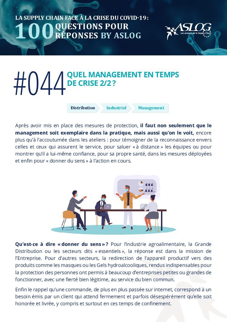 #044 QUEL MANAGEMENT EN TEMPS DE CRISE 2/2 ?