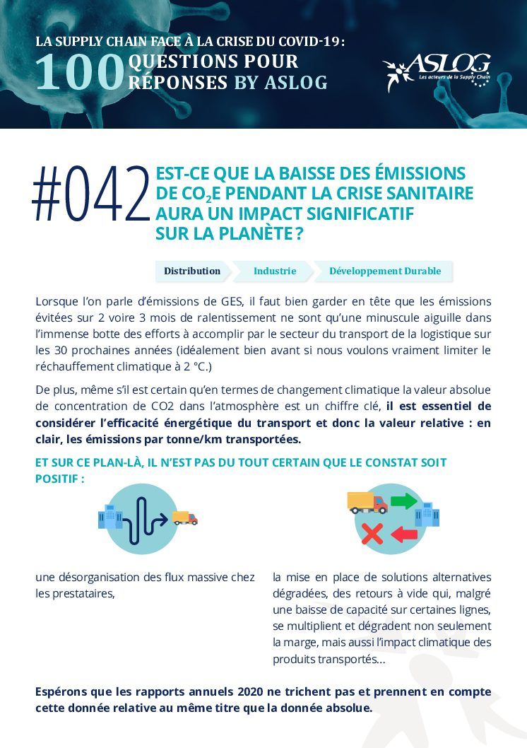 #042 EST-CE QUE LA BAISSE DES ÉMISSIONS DE CO2E PENDANT LA CRISE SANITAIRE AURA UN IMPACT SIGNIFICATIF SUR LA PLANÈTE ?