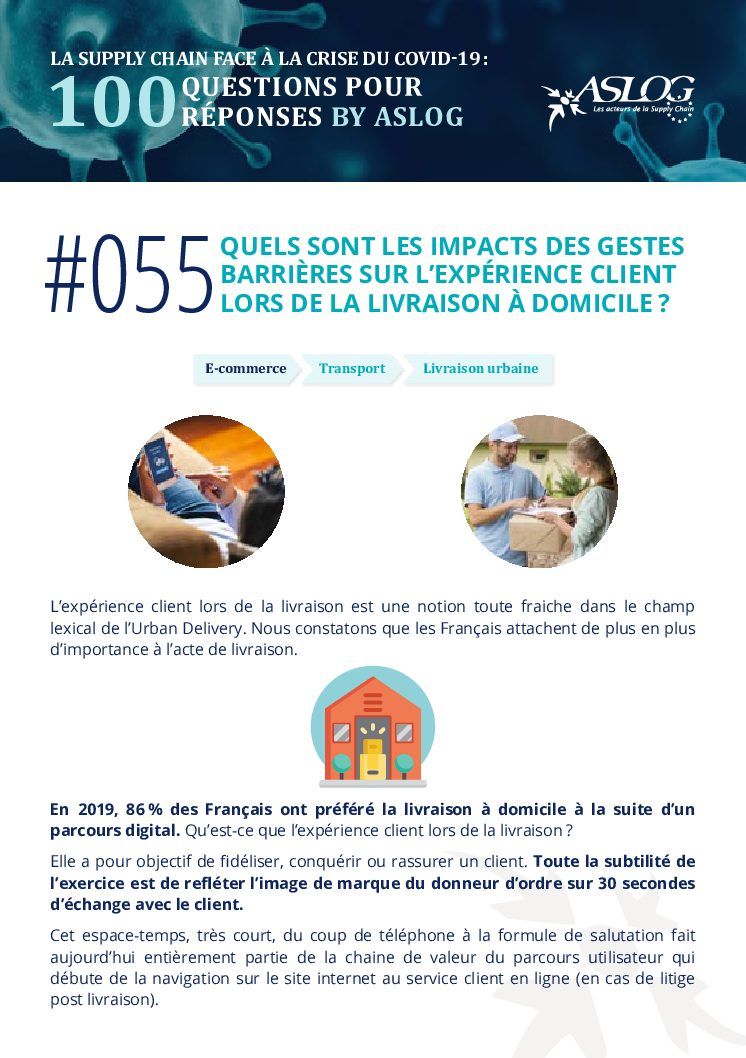 #055 Quels sont les impacts des gestes barrières sur l’expérience client lors de la livraison à domicile ?